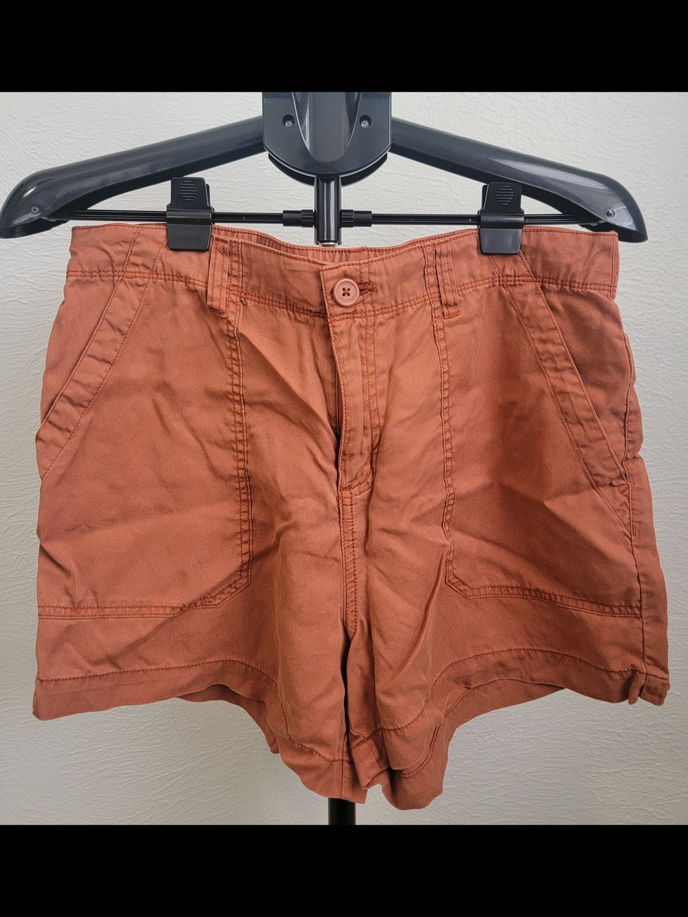 High-Rise Women’s Rust Utility Shorts